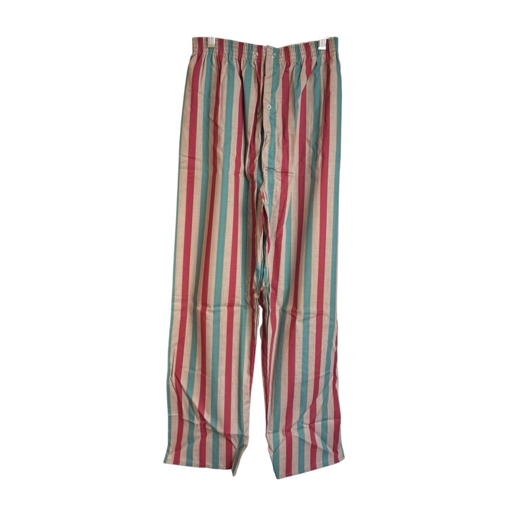 Vintage Botany 500 Boy 2 Piece Pajama Set Size 16 NWT Short Sleeve Pants Striped - Picture 9 of 12